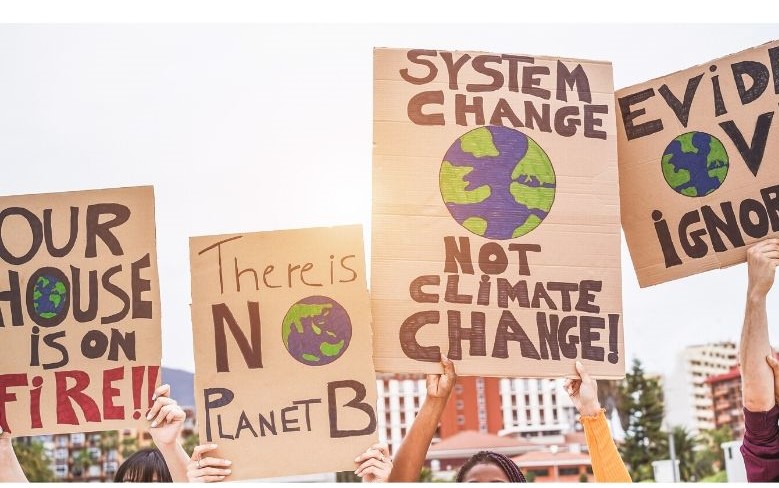 Climate change protest 