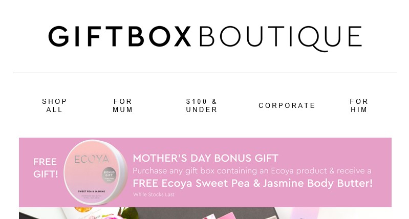 Giftbox Boutique free gift