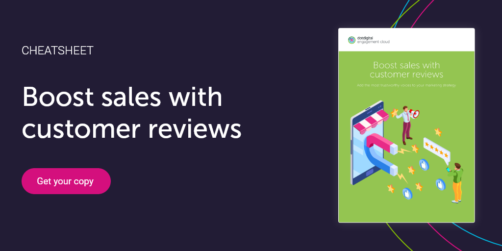 Boost sales with customer reviews cheatsheet